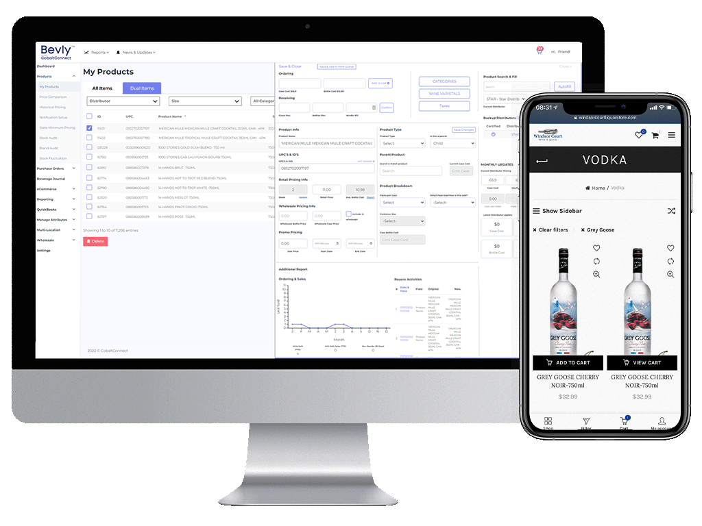 Bevly liquor store and ecommerce management